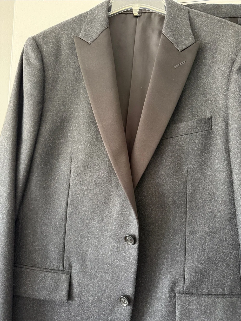 J.Crew Ludlow Tuxedo Suit Gray Wool Vitale Barberis Canonico 42R 34x30 Slim